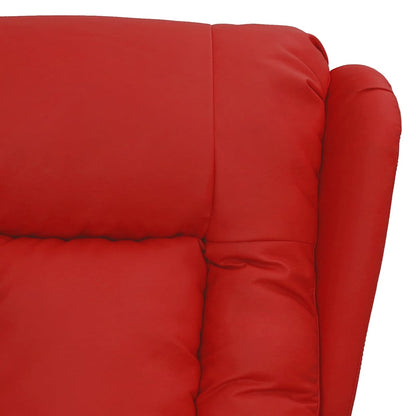 Poltrona Massaggiante Rosso Vino in Similpelle
