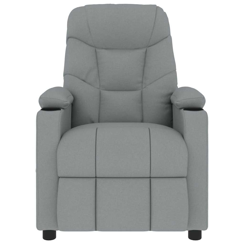 Poltrona Massaggiante in Tessuto Grigio Chiaro | homemem39