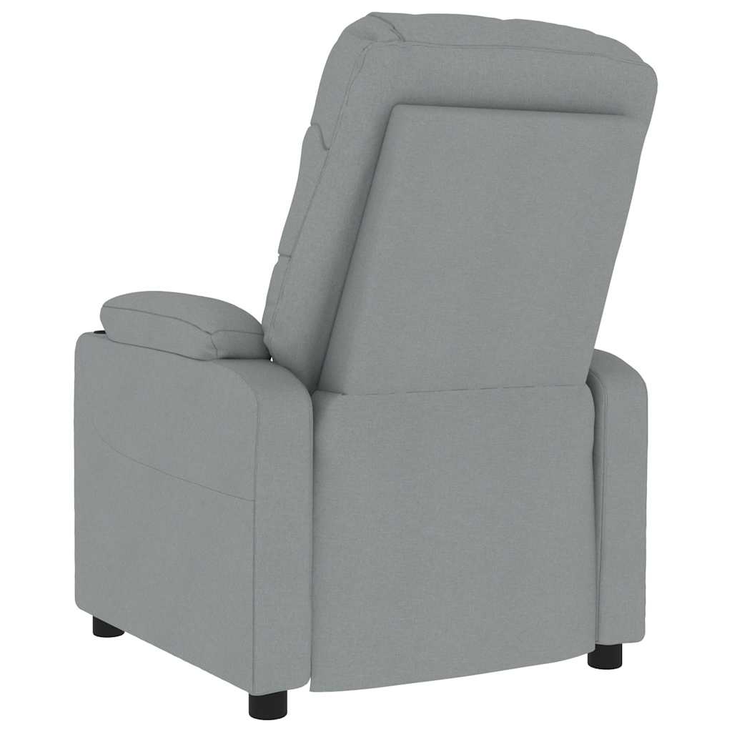 Poltrona Massaggiante in Tessuto Grigio Chiaro | homemem39