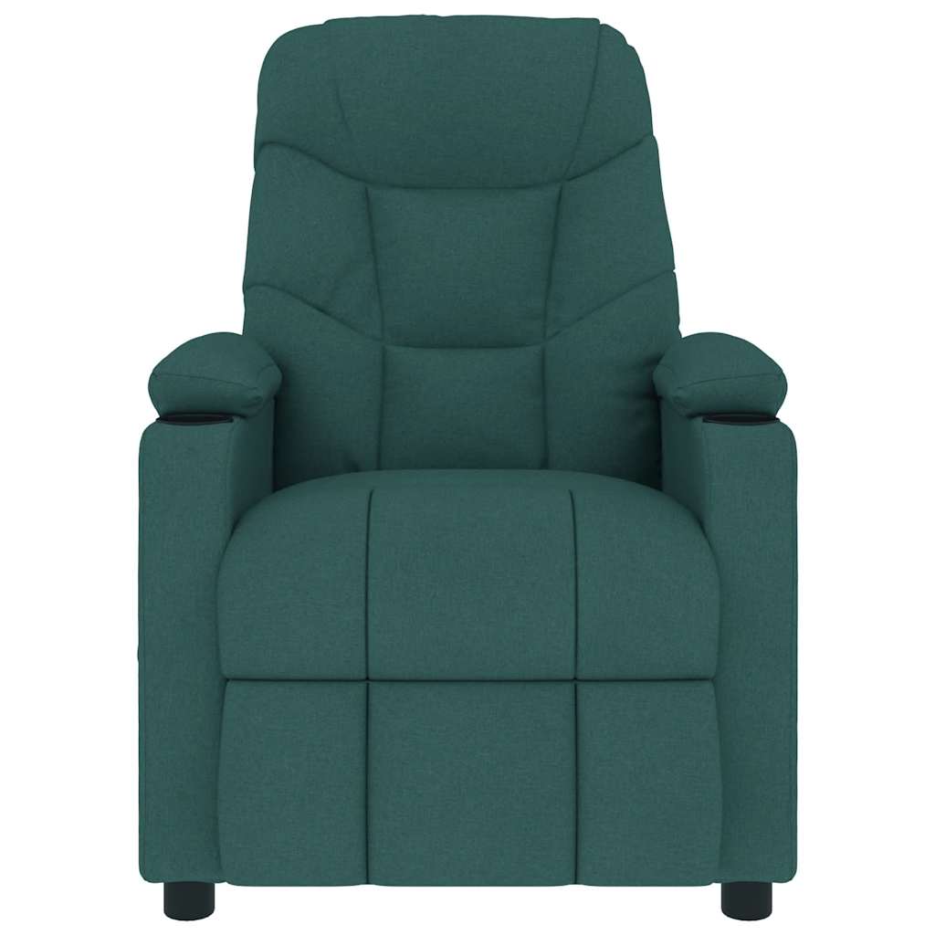 Poltrona Massaggiante Verde Scuro in Tessuto | homemem39