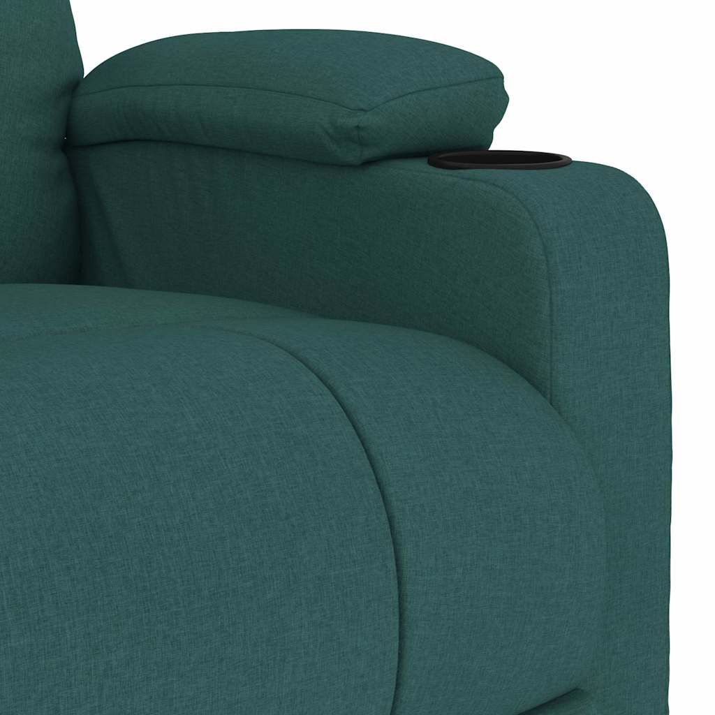 Poltrona Massaggiante Verde Scuro in Tessuto | homemem39