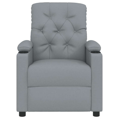 Poltrona Reclinabile in Tessuto Grigio Chiaro