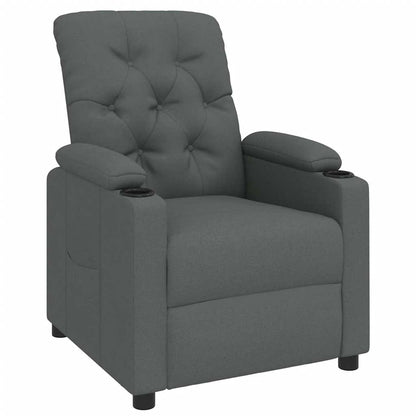 Poltrona Reclinabile in Tessuto Grigio Scuro