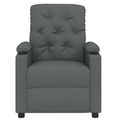 Poltrona Reclinabile in Tessuto Grigio Scuro