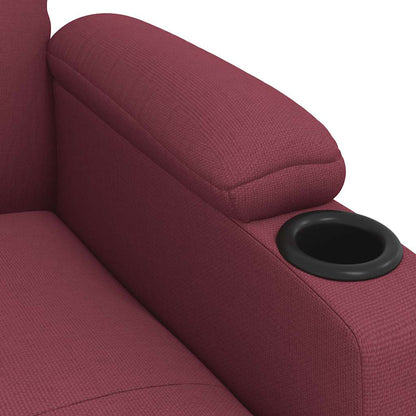 Poltrona Massaggiante Elettrica Rosso Vino in Tessuto