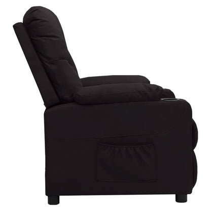 Poltrona Reclinabile Nera in Similpelle | homemem39