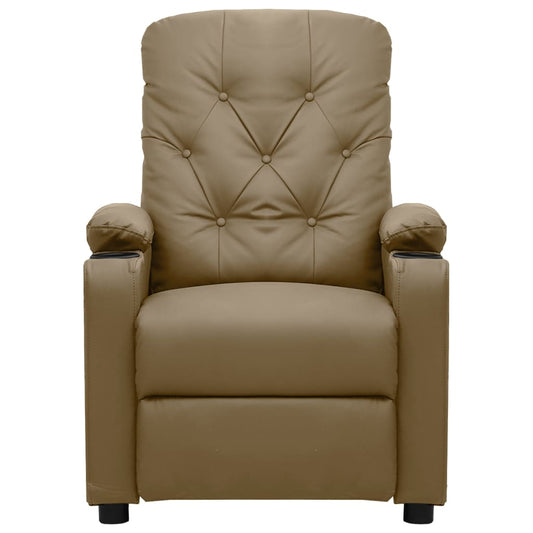 Poltrona Reclinabile Cappuccino in Similpelle