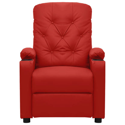 Poltrona Reclinabile Rosso Vino in Similpelle