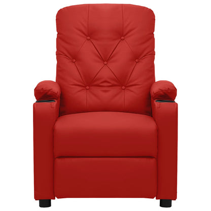 Poltrona Reclinabile in Rosso Vino