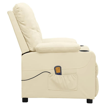 Poltrona Massaggiante Crema in Similpelle | homemem39