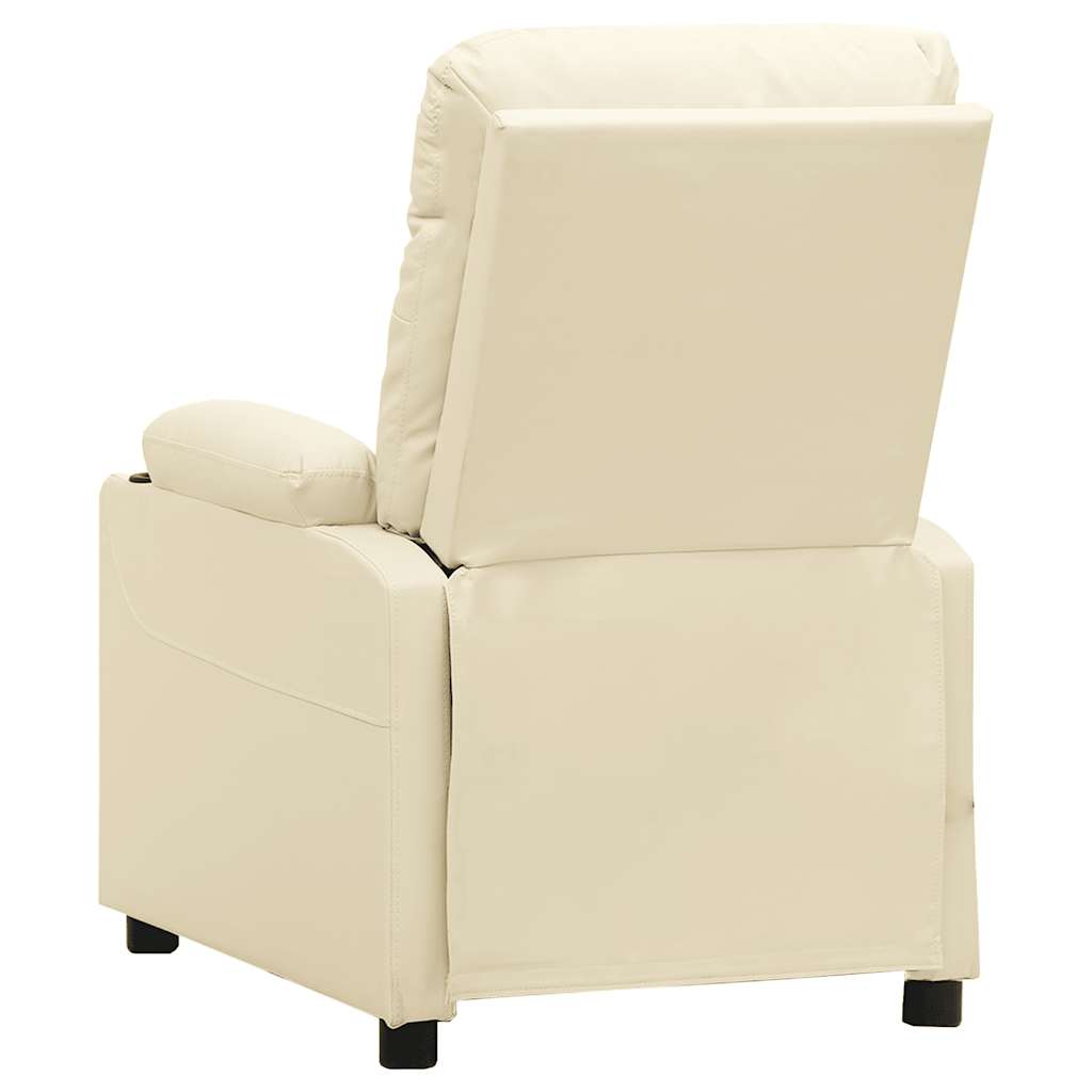 Poltrona Massaggiante Crema in Similpelle | homemem39