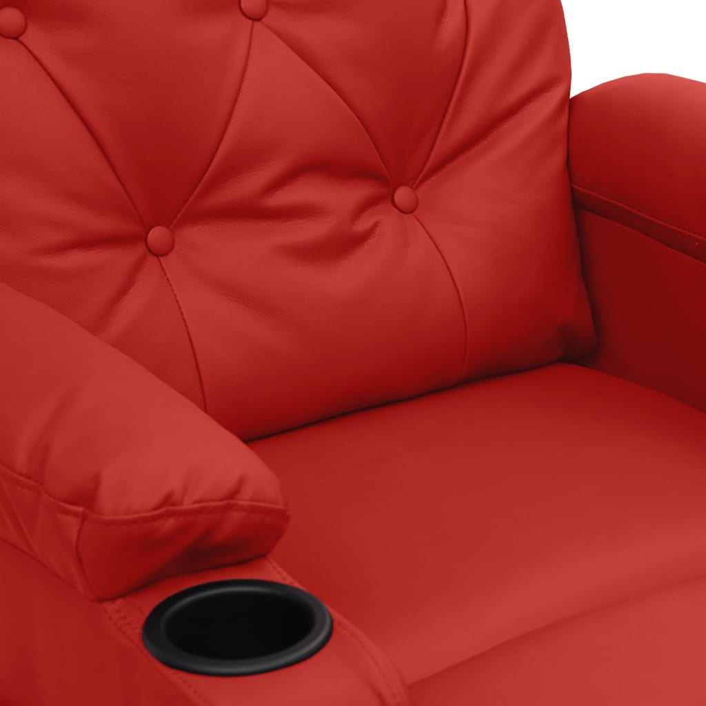 Poltrona Massaggiante Rosso Vino in Similpelle | homemem39