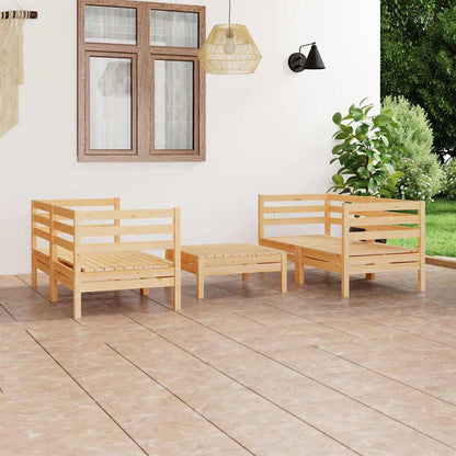 Set Divani da Giardino 5 pz in Legno Massello di Pino
