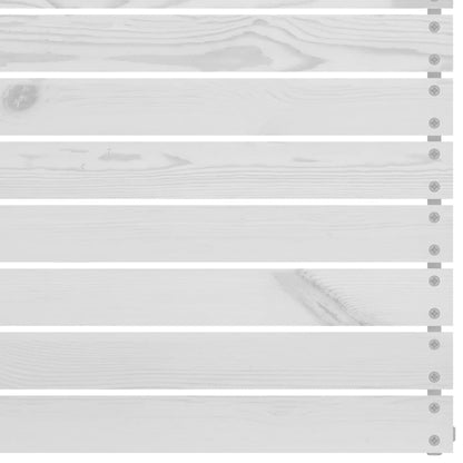 Set Divani da Giardino 9 pz Bianco in Legno Massello di Pino - homemem39