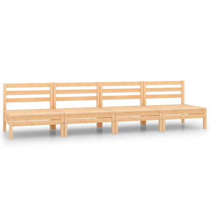 Set Divani da Giardino 4 pz in Legno Massello di Pino | homemem39