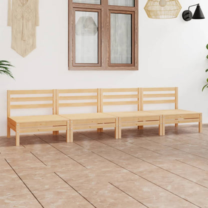 Set Divani da Giardino 4 pz in Legno Massello di Pino | homemem39