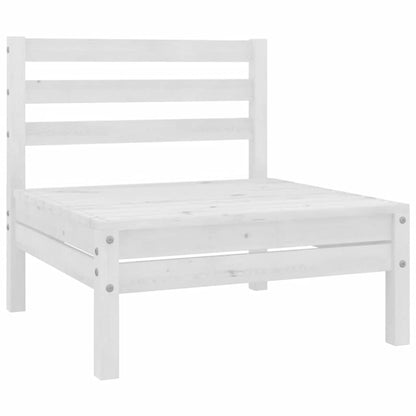 Set Divani da Giardino 5 pz Bianco in Legno Massello di Pino | homemem39