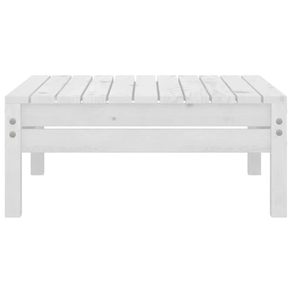 Set Divani da Giardino 5 pz Bianco in Legno Massello di Pino | homemem39