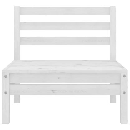 Set Divani da Giardino 6 pz Bianco in Legno Massello di Pino - homemem39