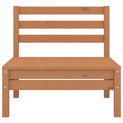 Set Salotto da Giardino 6 pz Marrone Ambra Legno Massello Pino