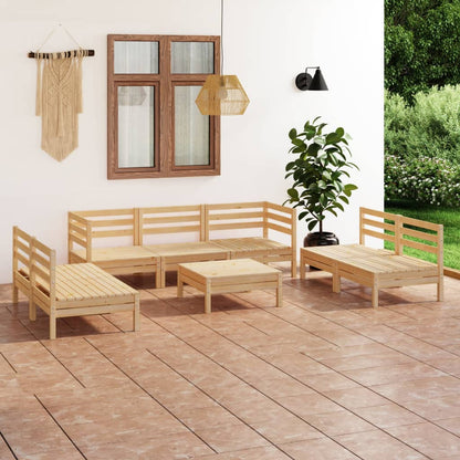 Set Divani da Giardino 8 pz in Legno Massello di Pino | homemem39