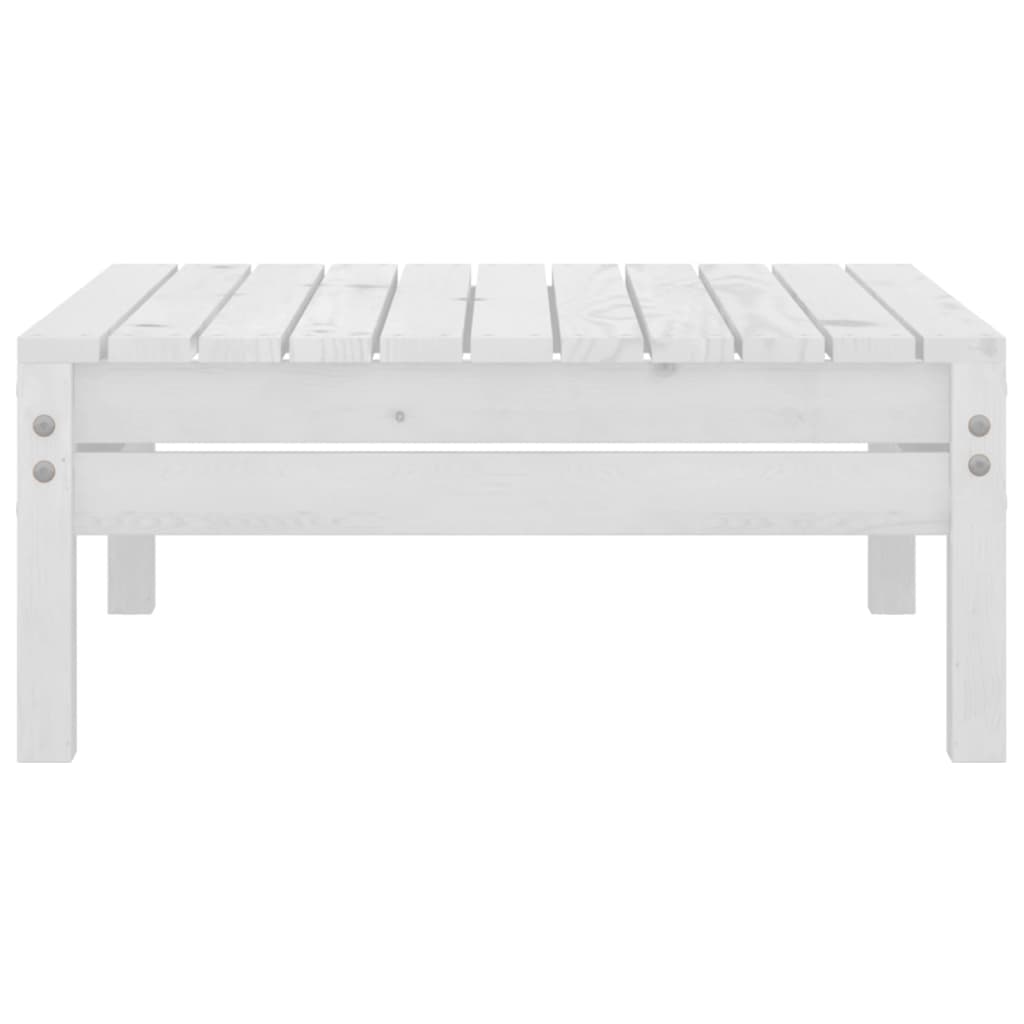 Set Divani da Giardino 9 pz Bianco in Legno Massello di Pino | homemem39