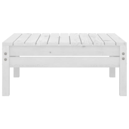 Set Divani da Giardino 9 pz Bianco in Legno Massello di Pino | homemem39