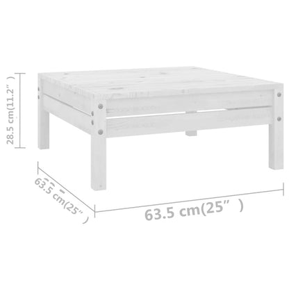 Set Divani da Giardino 9 pz Bianco in Legno Massello di Pino | homemem39