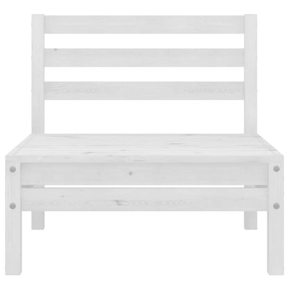 Set Divani da Giardino 4 pz Bianco in Legno Massello di Pino - homemem39