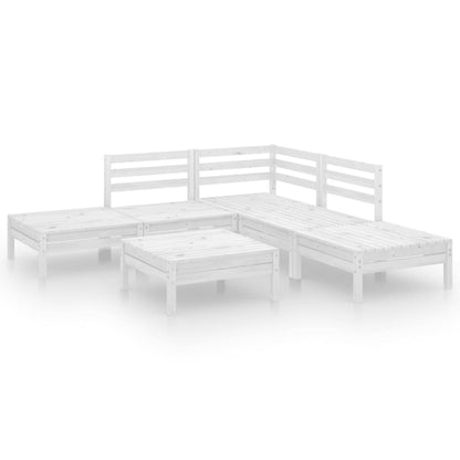 Set Salotto da Giardino 6 pz in Legno Massello di Pino Bianco - homemem39