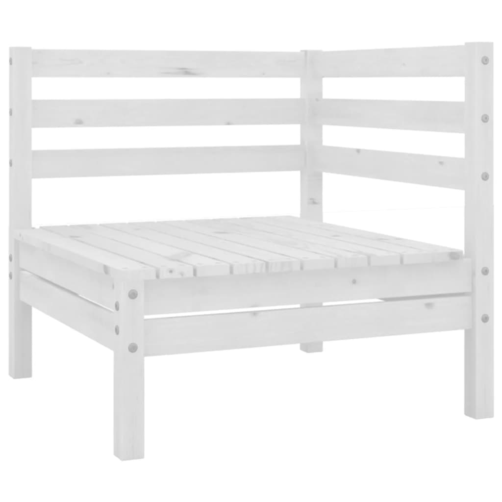 Set Salotto da Giardino 4 pz in Legno Massello di Pino Bianco - homemem39