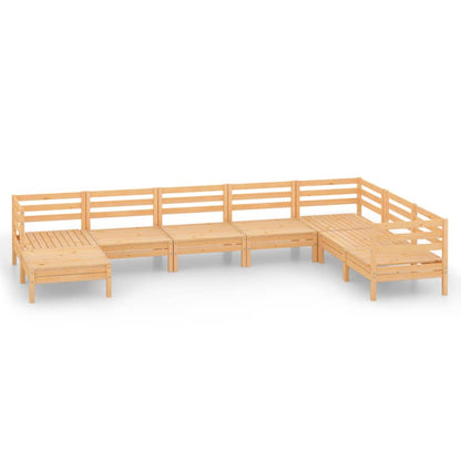 Set Salotto da Giardino 8 pz in Legno Massello di Pino | homemem39