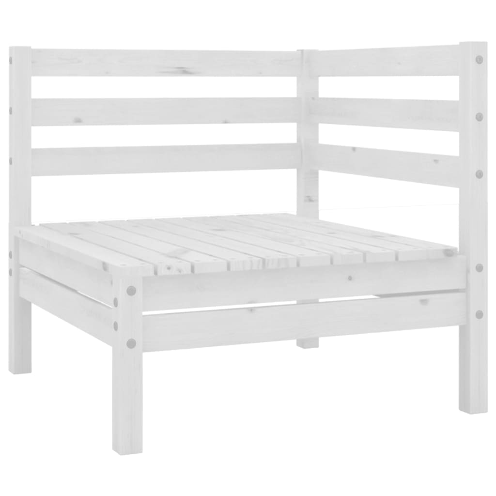 Set Salotto da Giardino 10 pz in Legno Massello di Pino Bianco - homemem39