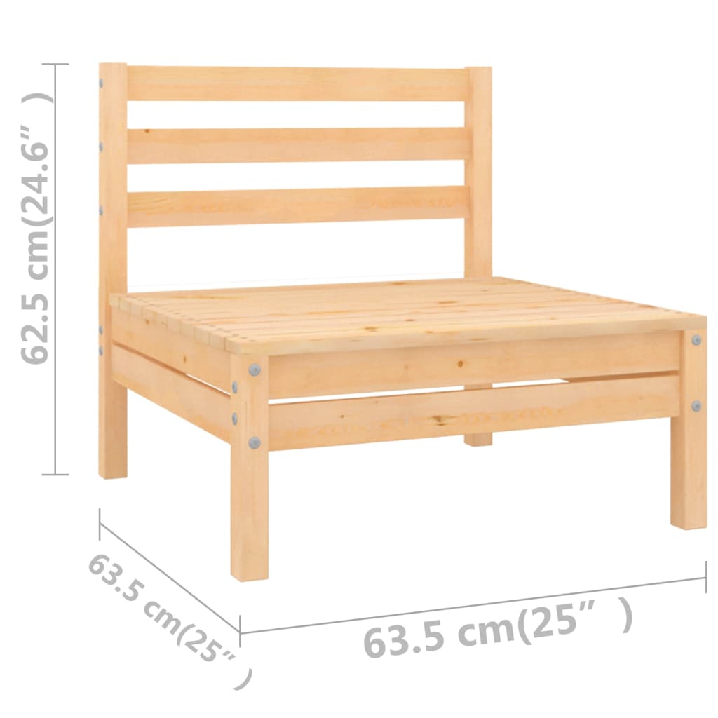 Set Salotto da Giardino 12 pz in Legno Massello di Pino | homemem39