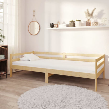 Divano Letto con Materasso 90x200 cm Legno Massello di Pino | homemem39
