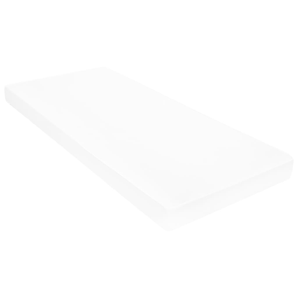 Divano Letto con Materasso 90x200 cm Bianco in Legno di Pino