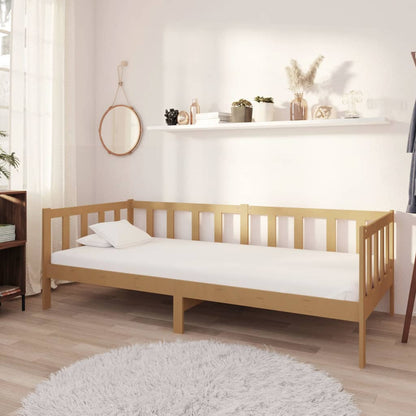 Divano Letto con Materasso 90x200 cm ambra in Legno di Pino | homemem39