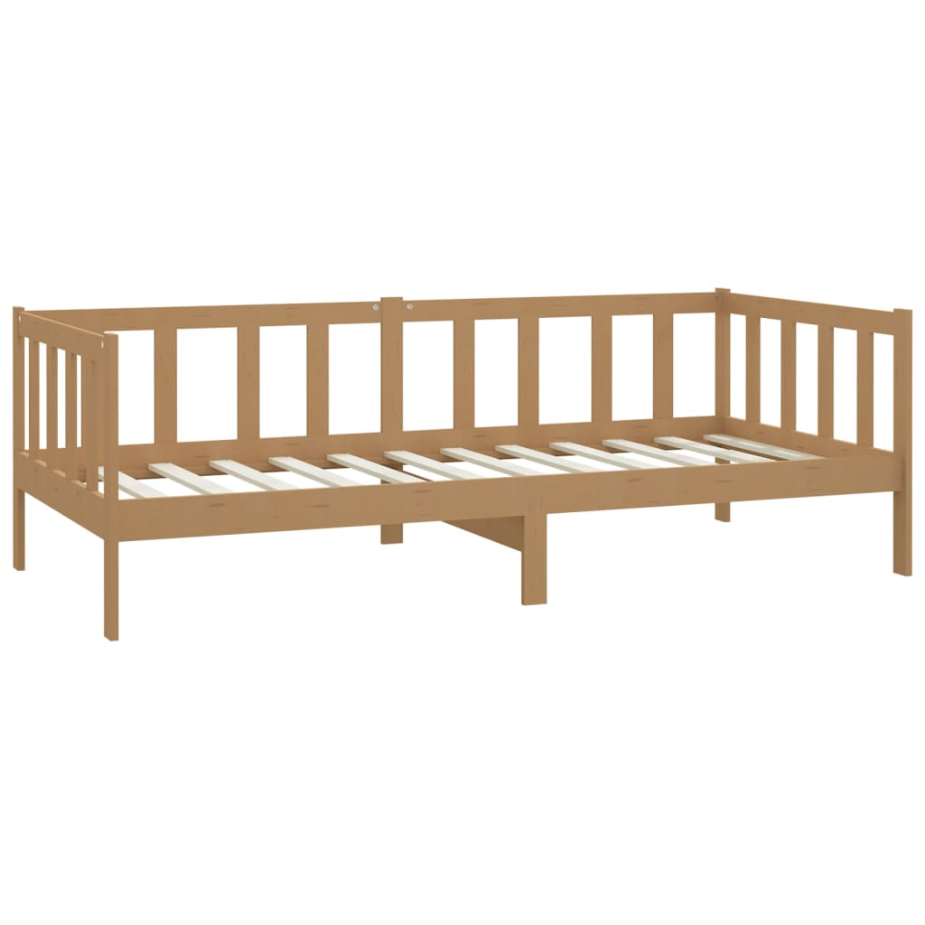 Divano Letto con Materasso 90x200 cm ambra in Legno di Pino | homemem39
