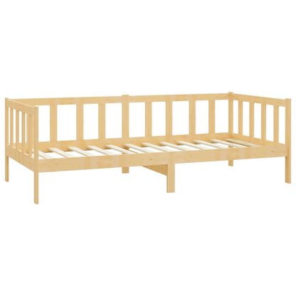 Divano Letto con Materasso 90x200 cm Legno Massello di Pino