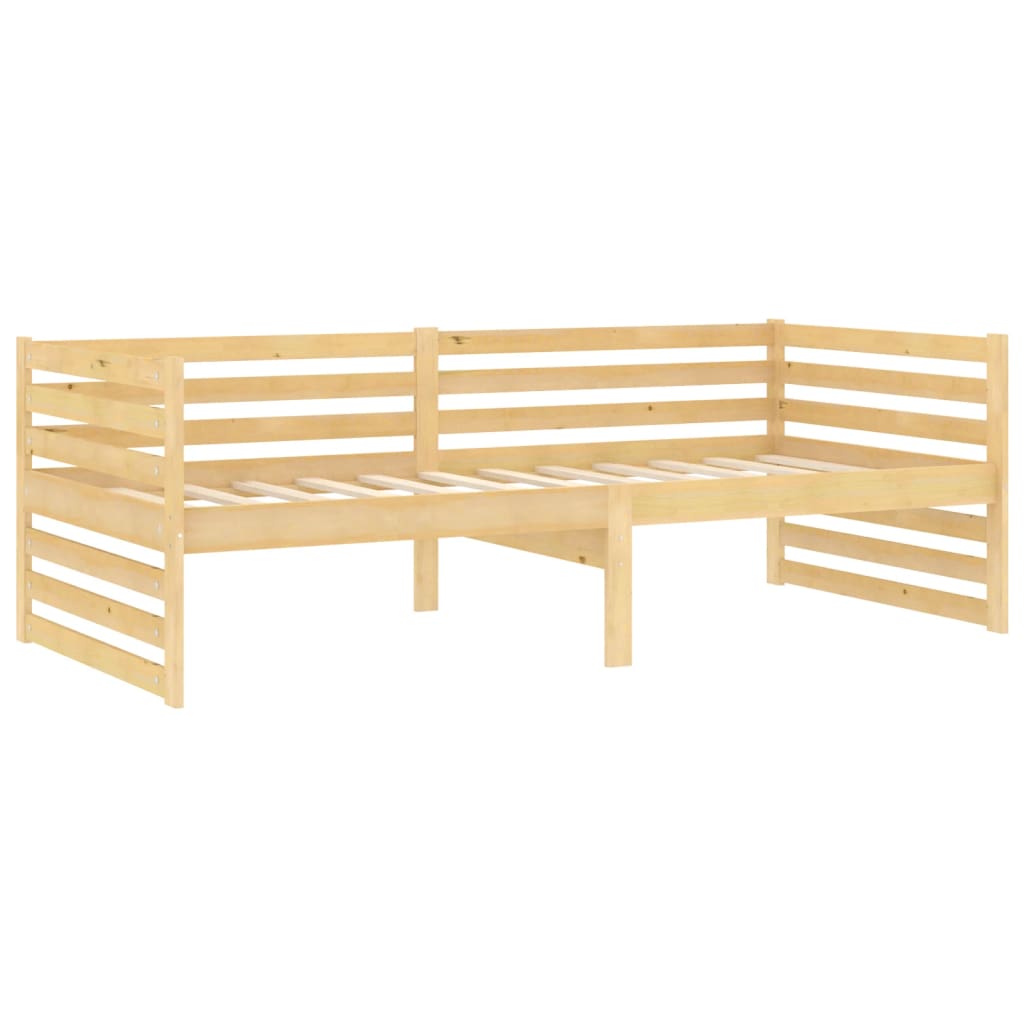 Divano Letto con Materasso 90x200 cm Legno Massello di Pino