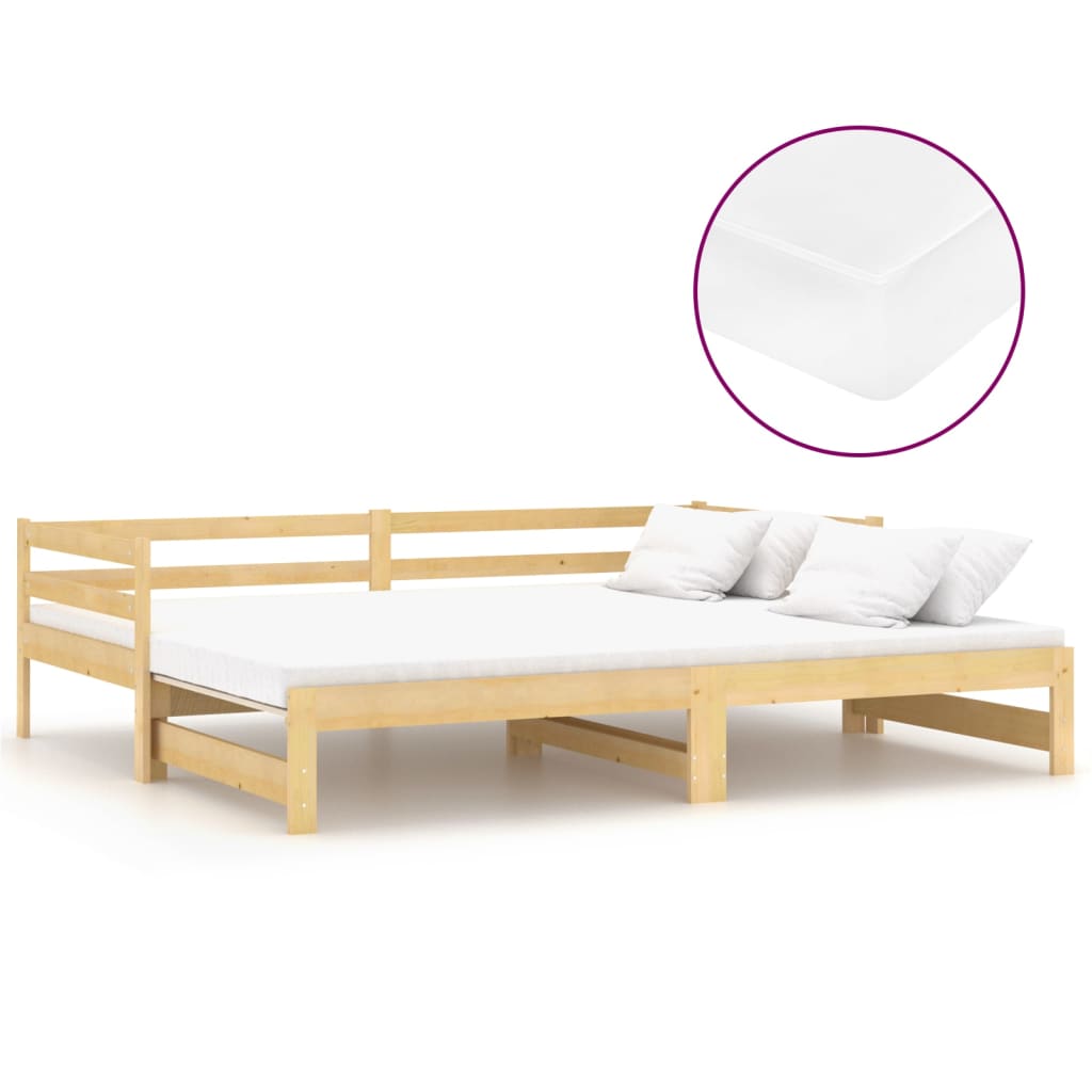 Dormeuse Estraibile 2x(90x200) cm in Legno Massello di Pino | homemem39