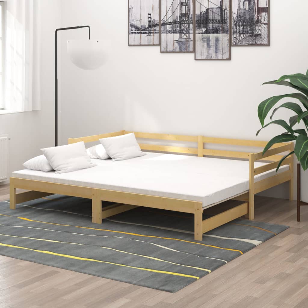 Dormeuse Estraibile 2x(90x200) cm in Legno Massello di Pino | homemem39