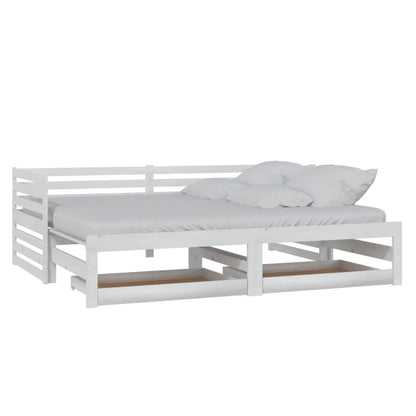 Dormeuse Estraibile 2x(90x200) cm Bianca in Massello di Pino | homemem39