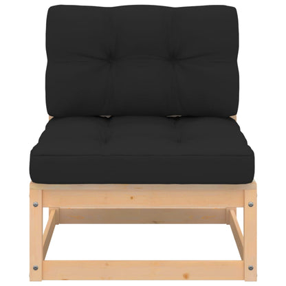 Set Divani da Giardino 4 pz con Cuscini Legno Massello di Pino - homemem39