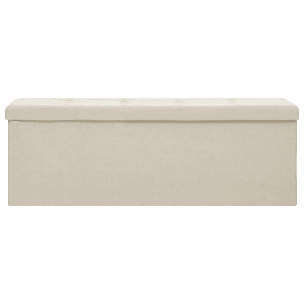 Cassapanca Pieghevole Bianco Crema in Simil Lino | homemem39