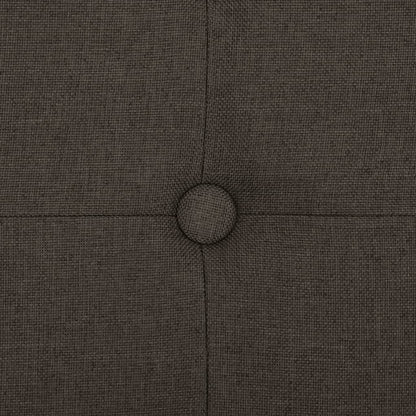 Cassapanca Pieghevole Marrone Scuro in Simil Lino