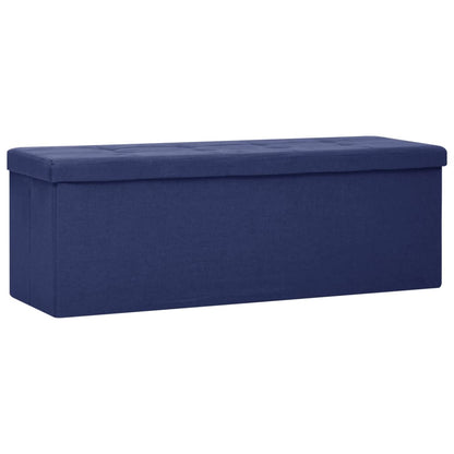 Cassapanca Pieghevole Blu in Simil Lino | homemem39