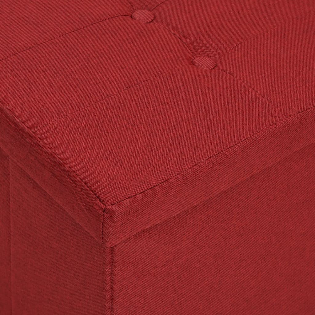Cassapanca Pieghevole Rosso Vino in Simil Lino | homemem39