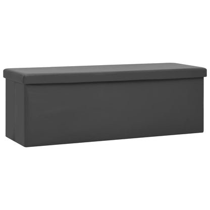 Panca Portaoggetti Pieghevole Grigia in PVC | homemem39