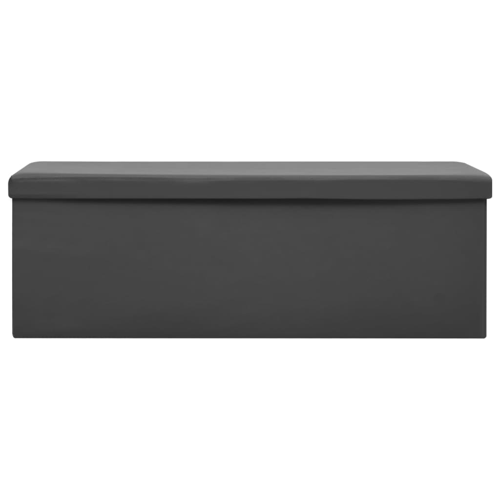 Panca Portaoggetti Pieghevole Grigia in PVC | homemem39